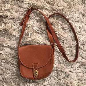 Fossil Cross Body Leather Bag with Buckle